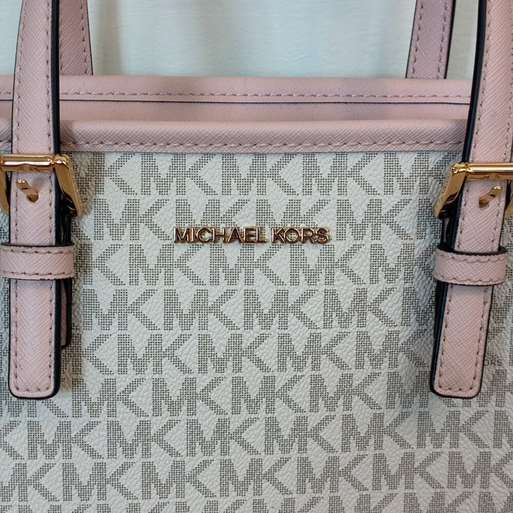 NWOT Michael Kors Jet Set Travel Extra-Small Logo Top-Zip Tote Bag - Picture 3 of 14
